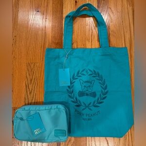Exclusive Posh Peanut bag set. Tiffany blue in color. New with tags